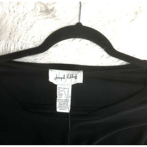 NEW JOSEPH RIBKOFF Black Motif Dolman Sleeve Shift Dress Women's Size 10 Stretch - Picture 9 of 12
